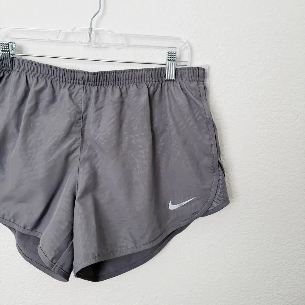 [Nike] Gray Pull-On Dri-Fit Built-in-Brief Tempo Running Shorts NWT Size Large L